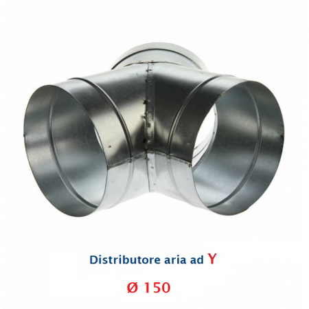 Raccordo a Y diametro 150 mm per aria calda e fredda